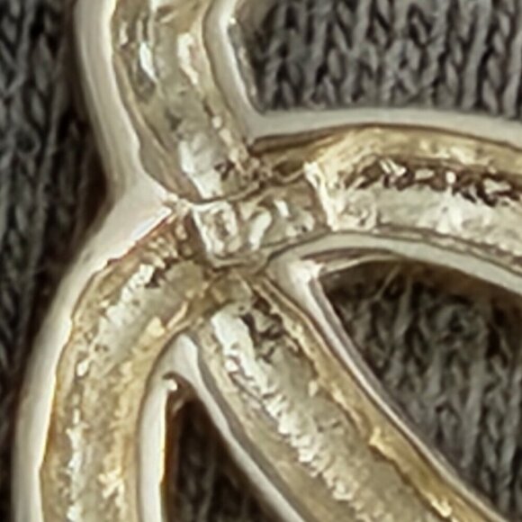 Ross Simon Sterling Silver & 14k Gold Heart Brooch & Earrings - Picture 4 of 8